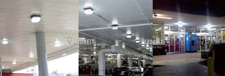 led gas canopy lights application