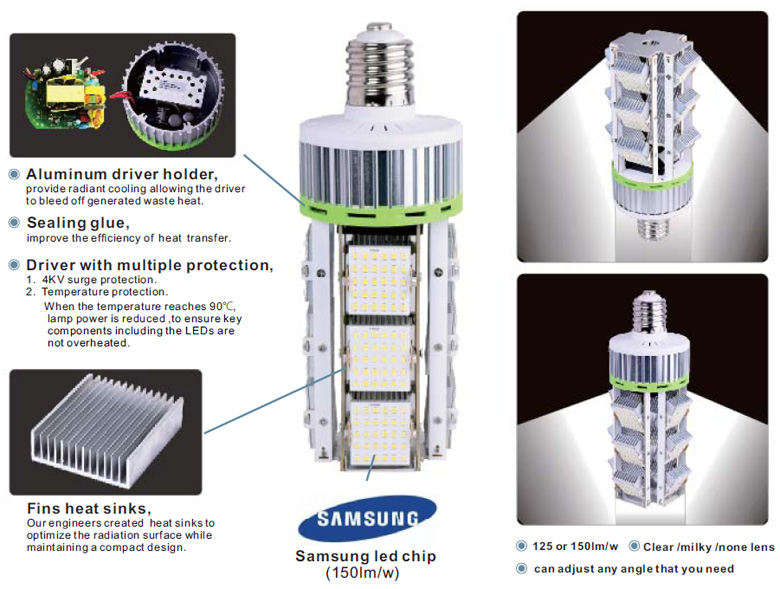 80w led corn lamp feature